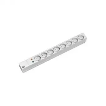 Bachmann 333.4061 Standard 1U PDU 8 Schuko Outlets 2m Cable Surge Protection γκρι