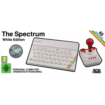 Retro Games The Spectrum White Edition - Κονσόλα ZX Spectrum HD με joystick και πάνω από 40 προεγκατεστημένα παιχνίδια