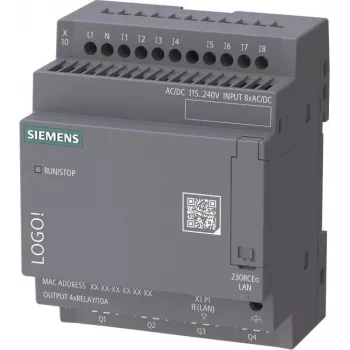 Siemens LOGO! 230 RCEo βασική μονάδα χωρίς οθόνη AC/DC 6ED1052-2FB08-0BA3
