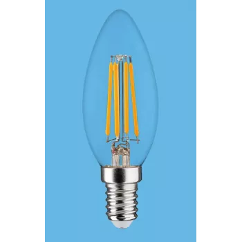 SYNERGY21 LED Retrofit E14 Κερί Διαφανές 4-5W Θερμό λευκό Dimmable