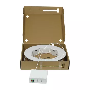 SYNERGY21 FTTH Compact Box προκατασκευασμένο, 2xLC/APC -> ανοιχτό άκρο, 60m, 9/125µm, G.657.A2, 2 ινών, AD=2,2mm