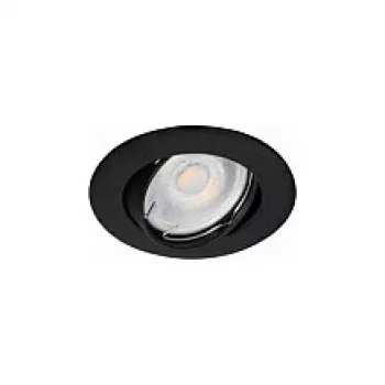 SYNERGY21 LED εντοιχισμένος προβολέας Phos περιστρεφόμενος στρογγυλός μαύρο CCT εναλλασσόμενο 7W 550lm