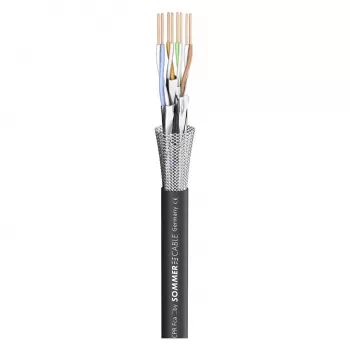 Sommer Cable SC-Mercator CAT.7 PUR Καλώδιο δικτύου, PUR, Ø 6,4 mm, μαύρο, πώληση με το μέτρο (581-0071)