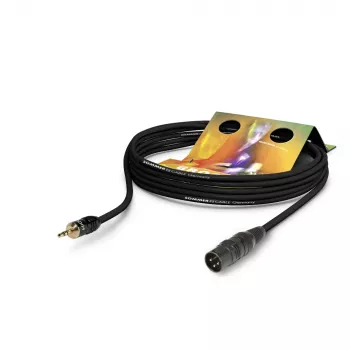 Sommer Cable Club Series MKII Καλώδιο Patch/Insert, 2 x 0,34 mm², Βύσμα XLR 3 ακίδων σε βύσμα στερεοφωνικού μίνι καρφιού 3,5 mm, HICON, μαύρο, 0,5 m (CSDQ-0050-SW)