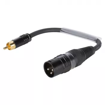 Sommer Cable Καλώδιο προσαρμογέα, βύσμα RCA σε βύσμα XLR 3 ακίδων, μαύρο, 0,15 m (TRH7U0015-SW)