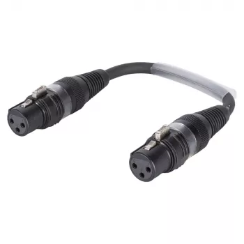 Sommer Cable Καλώδιο προσαρμογέα, υποδοχή XLR 3 ακίδων σε υποδοχή XLR 3 ακίδων, HICON, μαύρο, 0,15 m (SGHZU0015-SW)