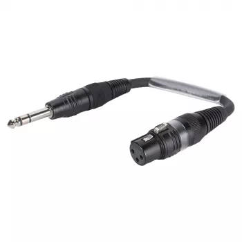 Sommer Cable Καλώδιο προσαρμογέα, βύσμα στερεοφωνικού jack 6,3 mm σε υποδοχή XLR 3-πολ., μαύρο, 0,15 m (SGFGU0015-SW)