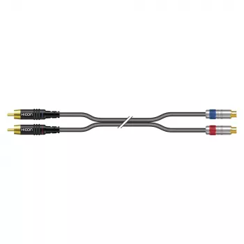 Sommer Cable SC-Onyx 2025 MKII Στερεοφωνικό καλώδιο Cinch, ασύμμετρο, 2 x 1 x 0,25 mm², Cinch σε Cinch, HICON, μαύρο, 5 m (ON8D-0500-SW)