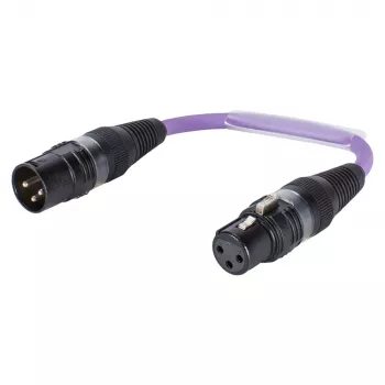 Sommer Cable καλώδιο προσαρμογέα, βύσμα XLR αρσενικό 3 ακίδων σε υποδοχή XLR θηλυκή 3 ακίδων, μωβ, 0,15 m (SGHXU0015-VI)