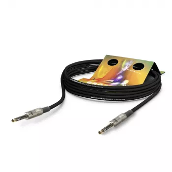 Sommer Cable Stage 22 Highflex καλώδιο patch/insert, 2 x 0,22 mm², βύσμα στερεοφωνικού jack 6,3 mm αρσενικό σε βύσμα στερεοφωνικού jack 6,3 mm αρσενικό, HICON, μαύρο, 5 m (SG2S-0500-SW)