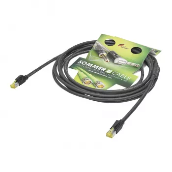 Sommer Cable SC-Mercator CAT.7 PUR καλώδιο δικτύου, 8 x 0,14 mm², RJ45 σε RJ45, HIROSE, μαύρο, 5 m (P7HS-0500-SW)