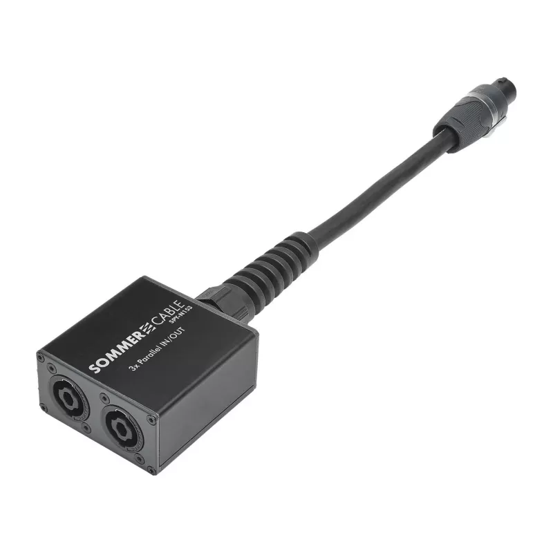 Sommer Cable SPY-N153 Βύσμα ηχείου Προσαρμογέας ήχου, ευθύ, Ανθρακί