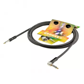 Sommer Cable SC-Spirit LLX Καλώδιο οργάνου, 1 x 0,38 mm², μονοφωνικό καρφί 6,3 mm σε μονοφωνικό καρφί 6,3 mm 90° (NOISEFREE), HICON, μαύρο, 3 m (LX3C-0300-SW)