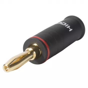Sommer Cable HICON βύσμα μπανάνας με βιδωτή σύνδεση, κόκκινη κωδικοποίηση, 4 mm, επιχρυσωμένο