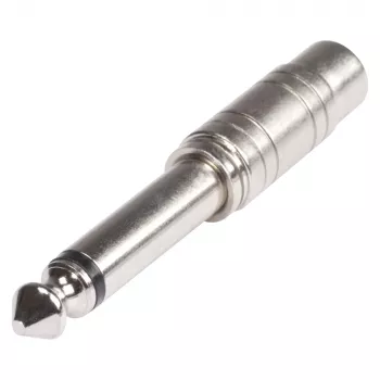 Sommer Cable HICON αντάπτορας, βύσμα μονοφωνικού καρφιού 6,3 mm σε υποδοχή θηλυκή Cinch, ευθύς, χρωμιωμένο (HI-JM6CI-MF)