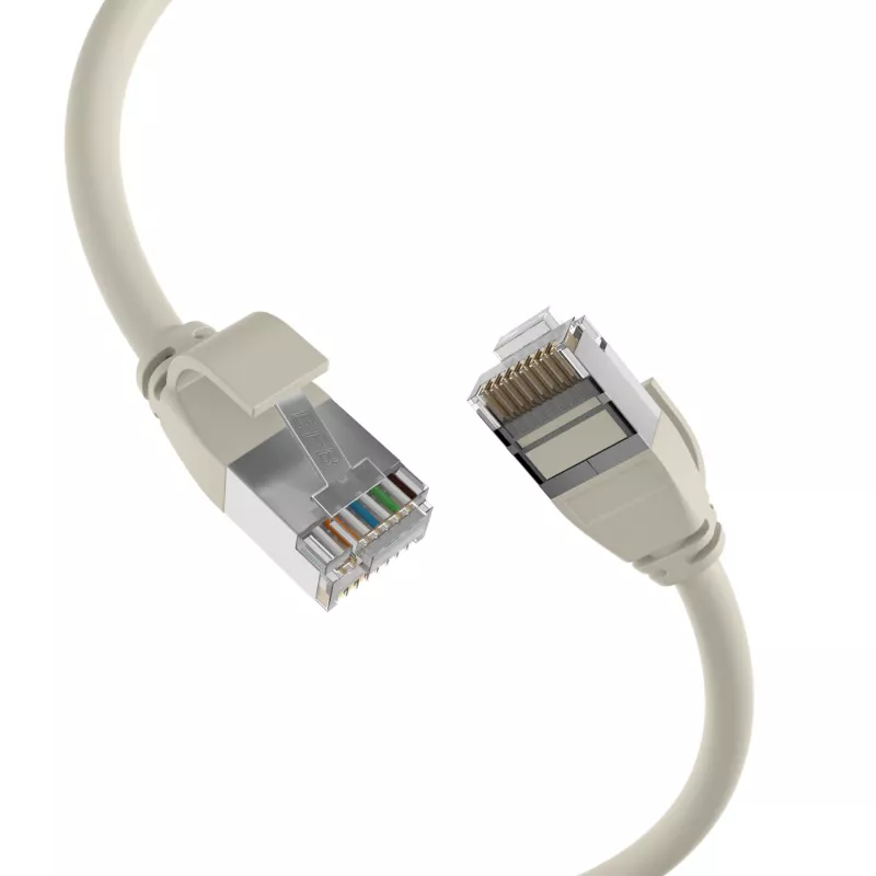 EFB Elektronik Καλώδιο patch RJ45 Cat.6A U/FTP TPE 4mm Ultraflex Γκρι 3m