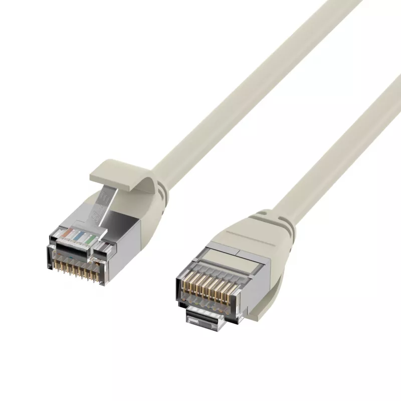 EFB Elektronik Καλώδιο patch RJ45 Cat.6A U/FTP TPE 4mm Ultraflex Γκρι 3m