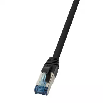 LogiLink Καλώδιο Patch 10G Cat.6a S/FTP RJ-45 βύσμα αρσενικό σε βύσμα αρσενικό PUR, Μαύρο, 5 m