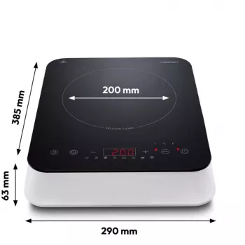 MEDION LIFE επαγωγική εστία MD 18490 (μαύρο/λευκό, 2000 Watt)