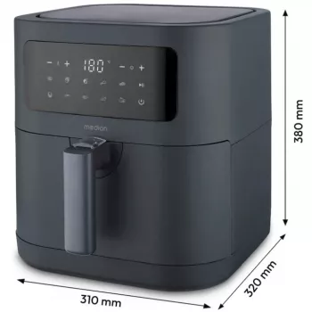 MEDION Life MD 11740 E40 XL φριτέζα αέρα, γκρι, 2150 W, κάλαθος 5,2 L