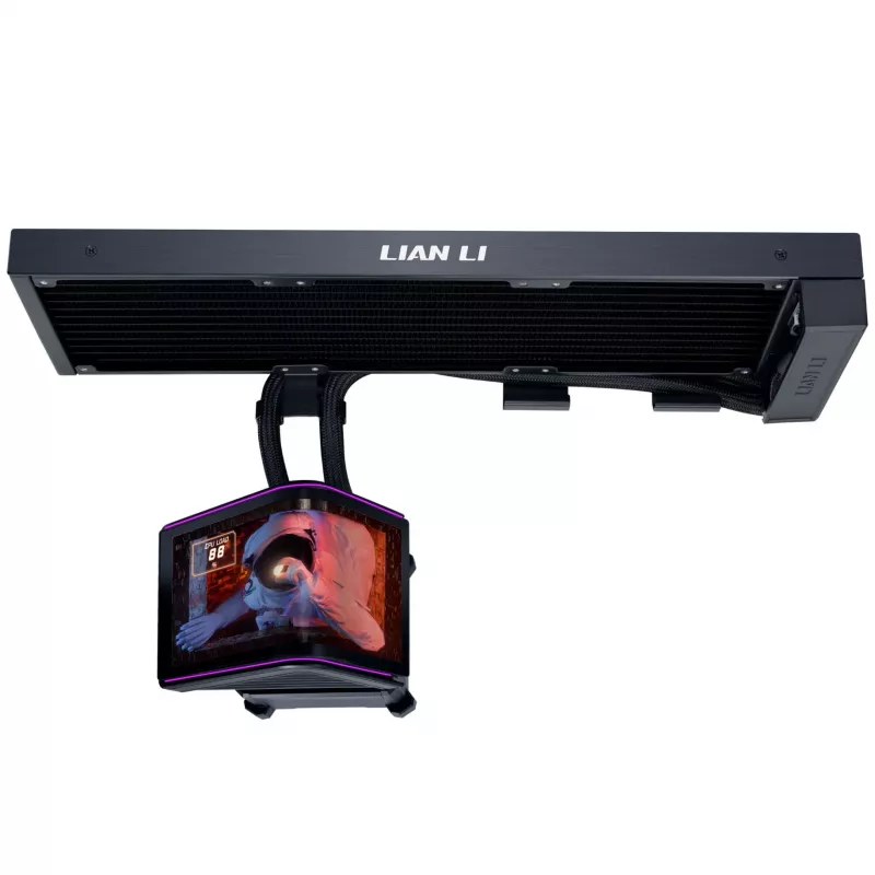 Lian Li HydroShift II OLED Curved 360 Fanless AiO Υδρόψυξη CPU, 360 mm, Οθόνη OLED - Μαύρο