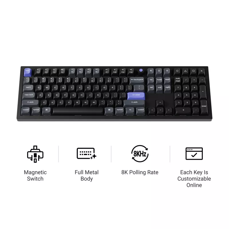 Keychron Q6HW-P1 Full Size Magnetic White Μηχανικό Πληκτρολόγιο