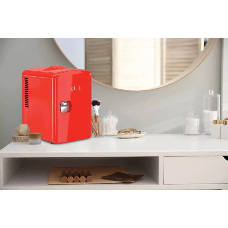 ELLE Home ESDAF101RDEU Μίνι ψυγείο 4L κόκκινο