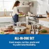 ELLE Home Σετ κατσαρολών και τηγανιών από ανοξείδωτο χάλυβα 12 τεμ. ECCS200412A
