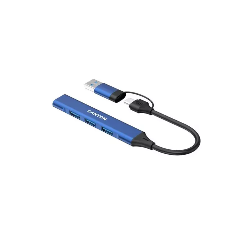CANYON DS-02 4-in-1 Hub USB-A/C Μπλε