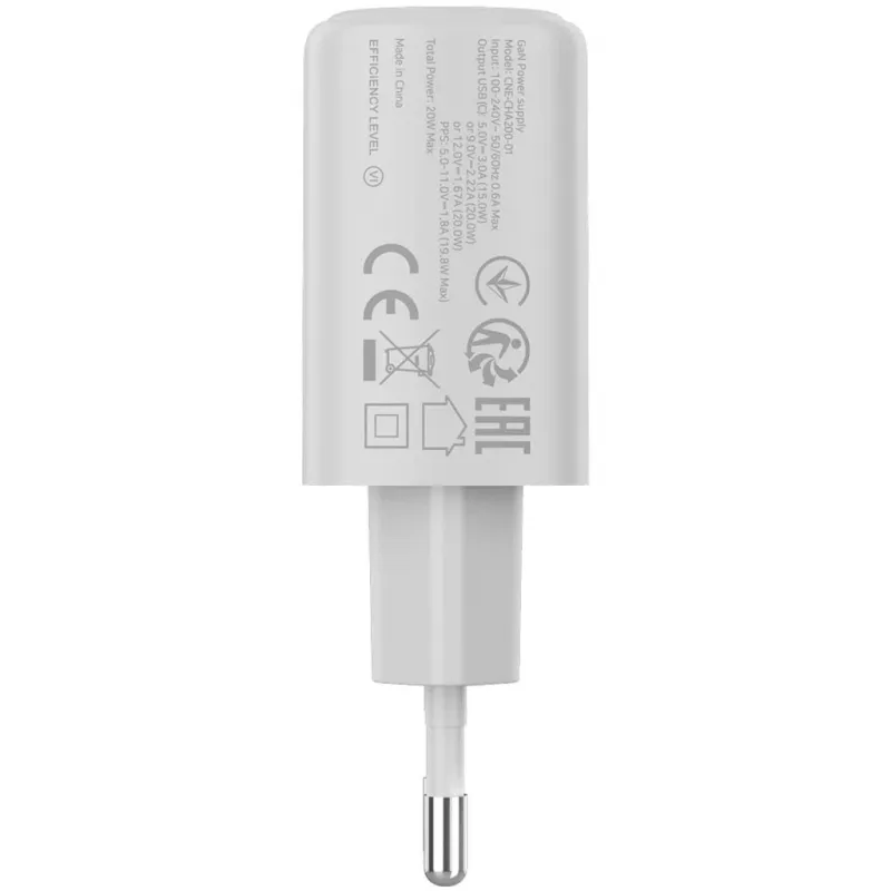 CANYON OnCharge 200 20W USB-C PD Τροφοδοτικό EU Λευκό