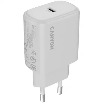 CANYON OnCharge 250 25W USB-C PD 3.0 Φορτιστής EU Λευκός