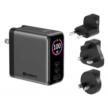 SANDBERG Φορτιστής Ταξιδιού PD100W Display