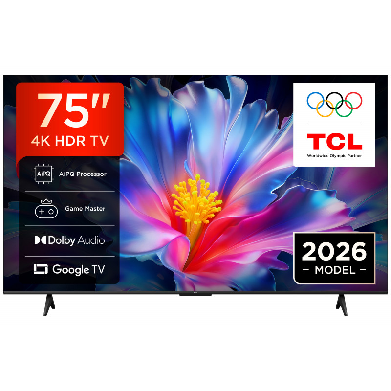 TCL 75P6L 75 inch 4K UHD LED Smart TV με Android TV και Google Assistant