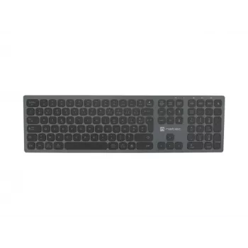NATEC NKL-1976 Dolphin FR Ασύρματο Bluetooth 5.0 + 2,4 GHz X-Scissors Αλουμινίου Slim Πληκτρολόγιο - Γαλλικό AZERTY Layout - Space Grey
