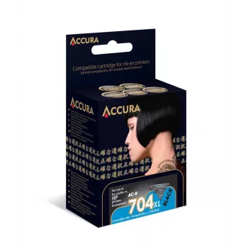 Accura μελάνι HP No. 704 XL (CN692AE) συμβατό μαύρο δοχείο μελανιού