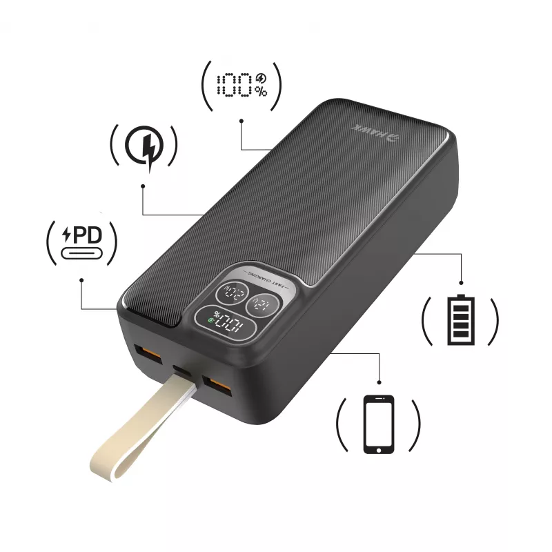 Hawk HW-PB30000 Power Bank 30000mAh Μαύρο