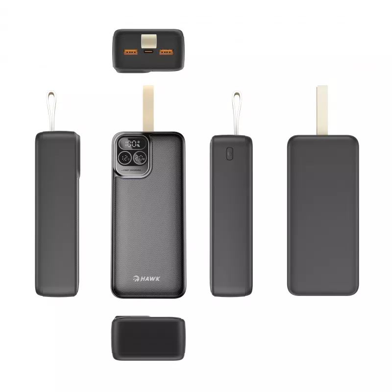 Hawk HW-PB30000 Power Bank 30000mAh Μαύρο