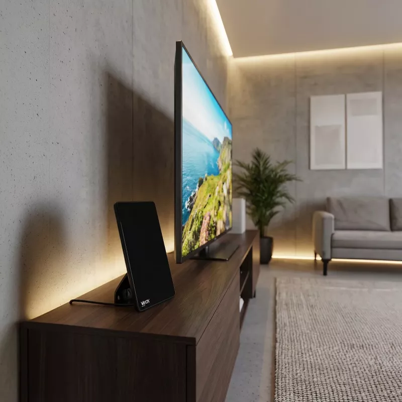 VAYOX VA0091 Εσωτερική κεραία DVB-T/T2 με ενισχυτή, Μαύρη