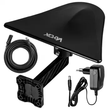VAYOX DigiActiv VA0023 Ενεργή εξωτερική κεραία DVB-T/T2 4G LTE VHF UHF Μαύρη
