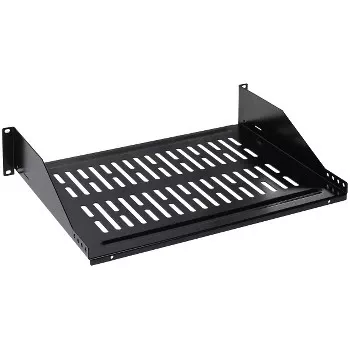 DELTA OPTICAL P19-2U/356*P2 Ράφι σταθερό 19 ιντσών 2U για ερμάριο rack 356 mm μαύρο