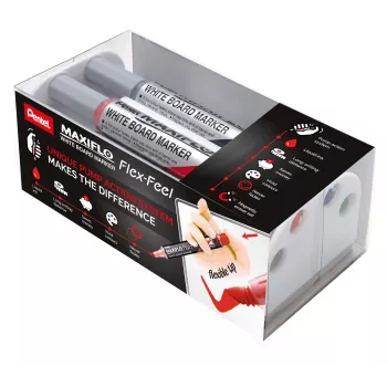 Pentel Maxiflo Flex-Feel σετ μαρκαδόρων λευκού πίνακα, μικτά χρώματα, 2,0 - 5,0 mm, 4 τεμ.
