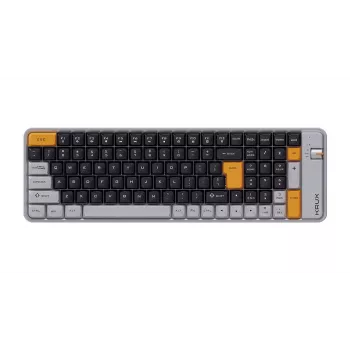 KRUX Zyro 96% μηχανικό πληκτρολόγιο Gateron Yellow PRO RGB Tri-Mode μαύρο