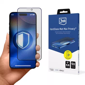3MK HardGlass Matt Max Privacy Screen Protector για Apple iPhone 15/16