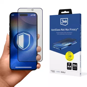 3MK HardGlass Matt Max Privacy Μεμβράνη Προστασίας Οθόνης για Apple iPhone 16 Pro