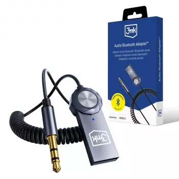 3mk Audio Bluetooth Adapter - Δέκτης Bluetooth 5.0 με 3,5 mm AUX, USB-C, μπαταρία 10 h, Μαύρο