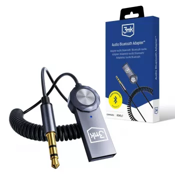3mk Audio Bluetooth Adapter - Δέκτης Bluetooth 5.0 με 3,5 mm AUX, USB-C, μπαταρία 10 h, Μαύρο