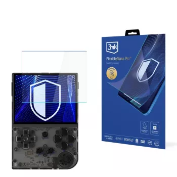 3MK PROTECTION FlexibleGlass Pro μεμβράνη προστασίας οθόνης για Anbernic RG35XX (3,5 ίντσες) - υβριδικό γυαλί 0,3 mm, σκληρότητα 7H, ελαιοφοβική επίστρωση, χωρίς φυσαλίδες
