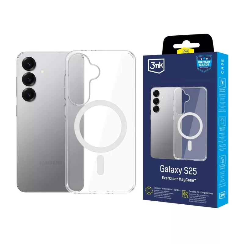 3MK EverClear MagCase για Samsung Galaxy S25 - Διαφανές