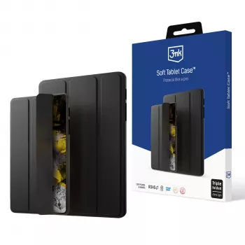 3MK Soft Tablet Case για Samsung Galaxy Tab S10 FE+ - έως 15 ίντσες, Μαύρο
