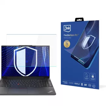 3MK PROTECTION FlexibleGlass Pro μεμβράνη προστασίας οθόνης για Lenovo ThinkPad E16 Gen 1/2/3 (16 ιντσών, 16:10, υβριδικό γυαλί, σκληρότητα 7H, 0,3 mm, Anti-Fingerprint, χωρίς φυσαλίδες)